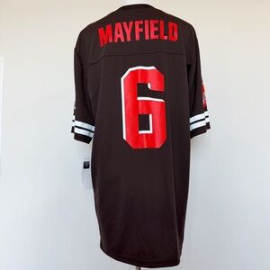Cleveland Browns Baker Mayfield Football Jersey Mens Size Large NFL Brown Orange